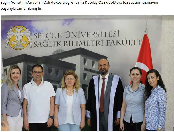 Sağlık Bilimleri Fakültesi Sağlık Yönetimi Anabilim Dalı